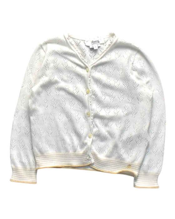 A White Cardigans from Bonpoint in size 4T for girl. (Front View)