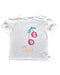 A White Short Sleeve Tops from Billieblush in size 4T for girl. (Front View)