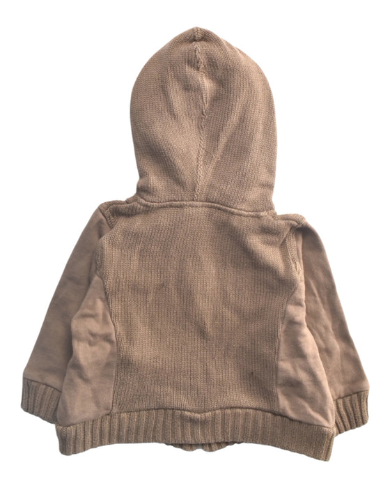 A Brown Zippered Sweatshirts from Cadet Rousselle in size 3-6M for boy. (Back View)