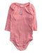 A Pink Long Sleeve Bodysuits from Petit Bateau in size 3-6M for girl. (Front View)