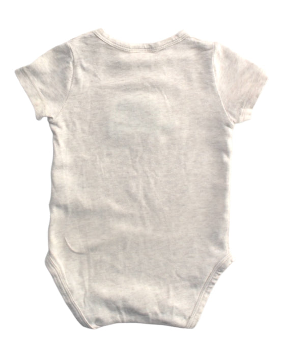 A Grey Short Sleeve Bodysuits from Seed in size 0-3M for boy. (Back View)