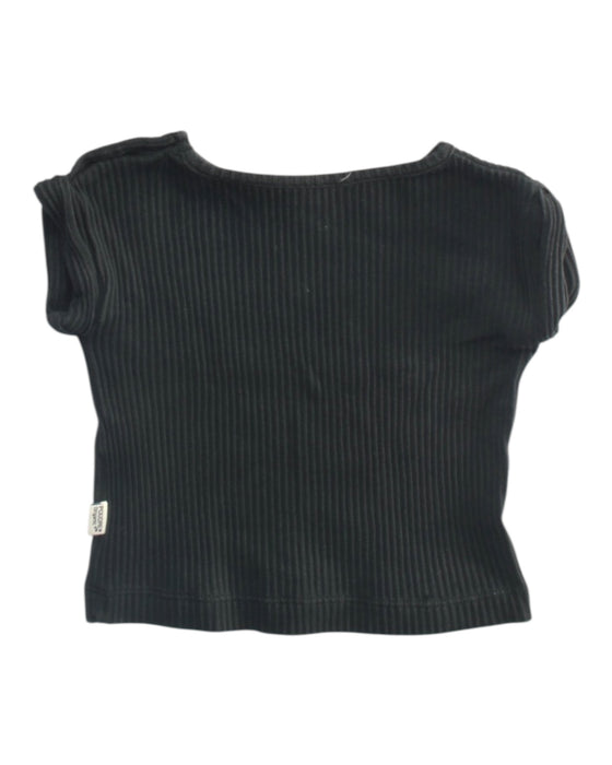 A Black Short Sleeve Tops from Poudre Organic in size 6-12M for girl. (Back View)