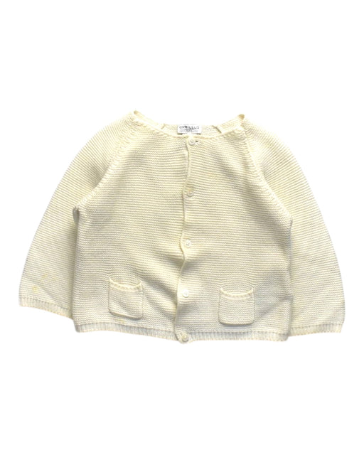 A Ivory Cardigans from Cyrillus in size 12-18M for girl. (Front View)