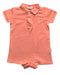 A Peach Short Sleeve Rompers from Raph and Remy in size 0-3M for girl. (Front View)