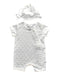 A White Short Sleeve Rompers from Bebe by Minihaha in size Newborn for girl. (Front View)
