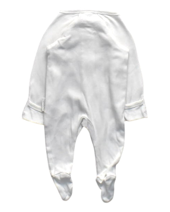 A White Onesies from Purebaby in size Newborn for girl. (Back View)