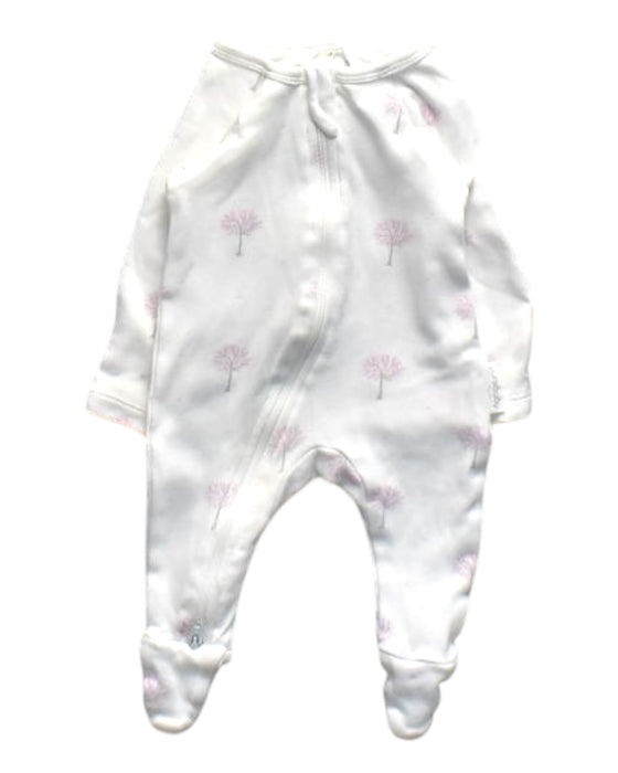 A White Onesies from Purebaby in size Newborn for girl. (Front View)