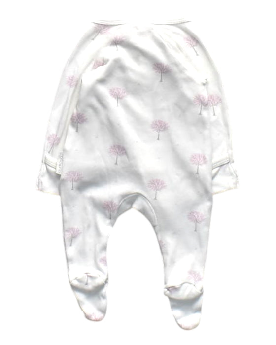 A White Onesies from Purebaby in size Newborn for girl. (Back View)