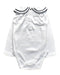 A White Long Sleeve Bodysuits from Jacadi in size 3-6M for girl. (Back View)