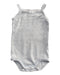 A Grey Sleeveless Bodysuits from Petit Bateau in size 3-6M for girl. (Front View)