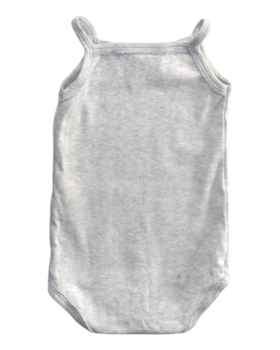 A Grey Sleeveless Bodysuits from Petit Bateau in size 3-6M for girl. (Back View)