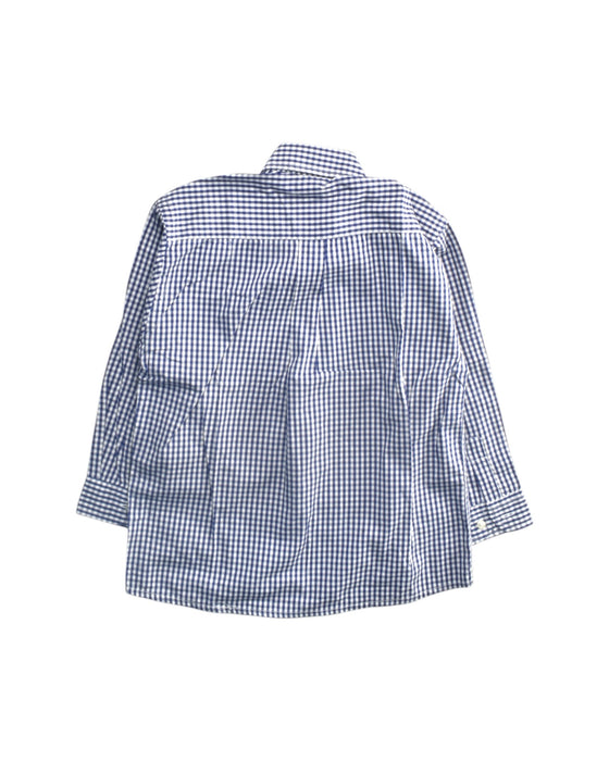 A Blue Long Sleeve Shirts from Oscar de la Renta in size 4T for boy. (Back View)