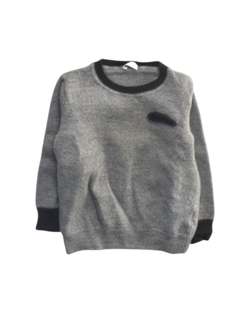 A Grey Knit Sweaters from Il Gufo in size 4T for boy. (Front View)