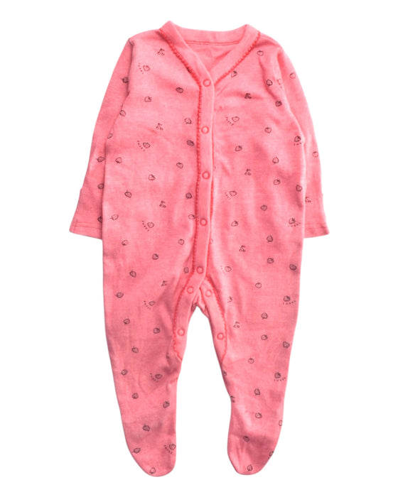 A Pink Onesies from Mothercare in size 3-6M for girl. (Front View)