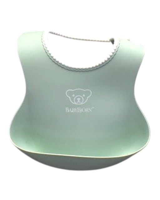 A Green Bibs from BabyBjorn in size O/S for girl. (Front View)