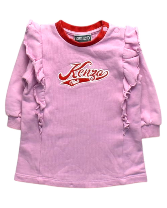A Pink Long Sleeve Dresses from Kenzo in size 6-12M for girl. (Front View)