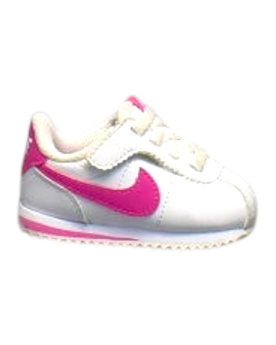 A White Sneakers from Nike in size 6-12M for girl. (Front View)
