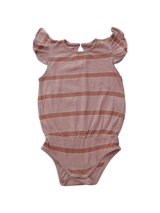 A Pink Sleeveless Bodysuits from Minimalisma in size 6-12M for girl. (Front View)