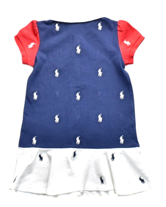 A Navy Dress Sets from Ralph Lauren in size 12-18M for girl. (Back View)