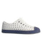A White Slip Ons from Native Shoes in size 12-18M for boy. (Front View)