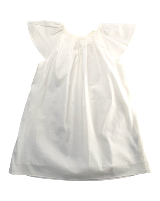 A White Sleeveless Dresses from Our Mini Nature in size 5T for girl. (Front View)