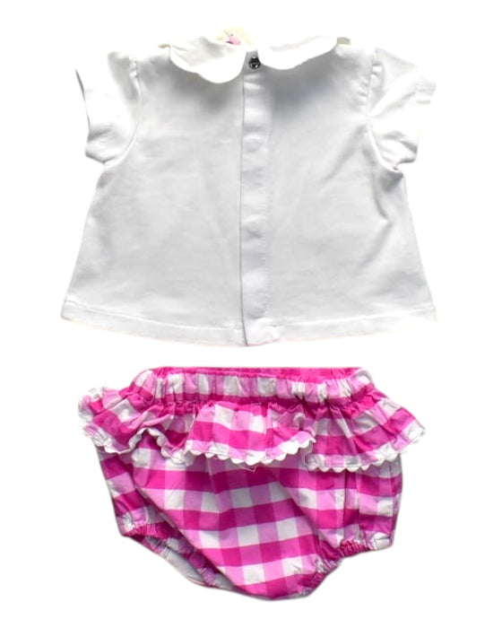 A White Shorts Sets from Jacadi in size 0-3M for girl. (Back View)