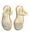 A Ivory Sandals from Mini Melissa in size 5T for girl. (Back View)