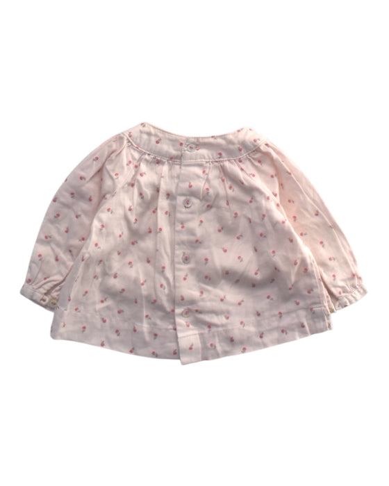 A White Long Sleeve Tops from Natalys in size Newborn for girl. (Back View)