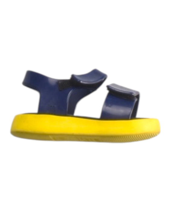 A Blue Sandals from Mini Melissa in size 12-18M for girl. (Front View)