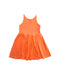 A Orange Sleeveless Dresses from Petit Bateau in size 10Y for girl. (Back View)
