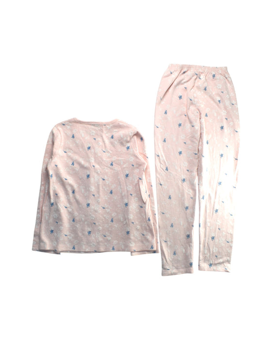 A Pink Pyjama Sets from Petit Bateau in size 12Y for girl. (Back View)