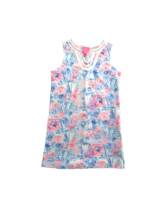 A Multicolour Sleeveless Dresses from Lilly Pulitzer in size 8Y for girl. (Front View)