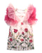 A Multicolour Sleeveless Dresses from Monnalisa in size 8Y for girl. (Front View)