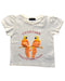 A White Short Sleeve T Shirts from Seed in size 4T for girl. (Front View)