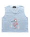 A Blue Sleeveless Tops from Seed in size 2T for girl. (Front View)