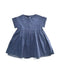 A Blue Short Sleeve Dresses from Il Gufo in size 4T for girl. (Front View)