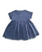 A Blue Short Sleeve Dresses from Il Gufo in size 4T for girl. (Back View)