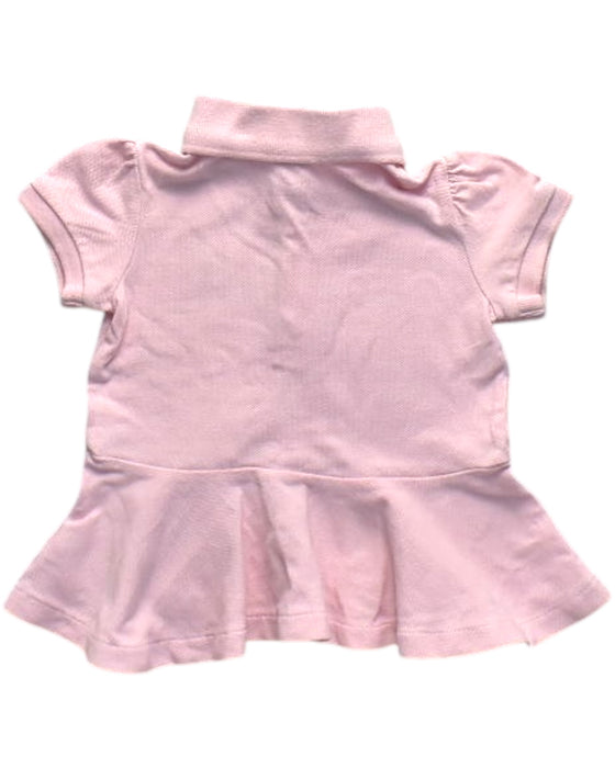 A Pink Short Sleeve Polos from Ralph Lauren in size 6-12M for girl. (Back View)