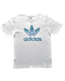 A White Short Sleeve T Shirts from Adidas in size 9Y for boy. (Front View)