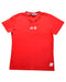 A Red Short Sleeve T Shirts from Adidas in size 14Y for boy. (Front View)