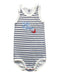 A White Sleeveless Bodysuits from Petit Bateau in size 2T for boy. (Front View)