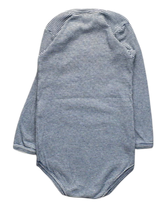 A Blue Long Sleeve Bodysuits from Petit Bateau in size 2T for girl. (Back View)