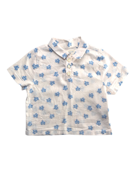 A White Short Sleeve Polos from Gingersnaps in size 12-18M for boy. (Front View)