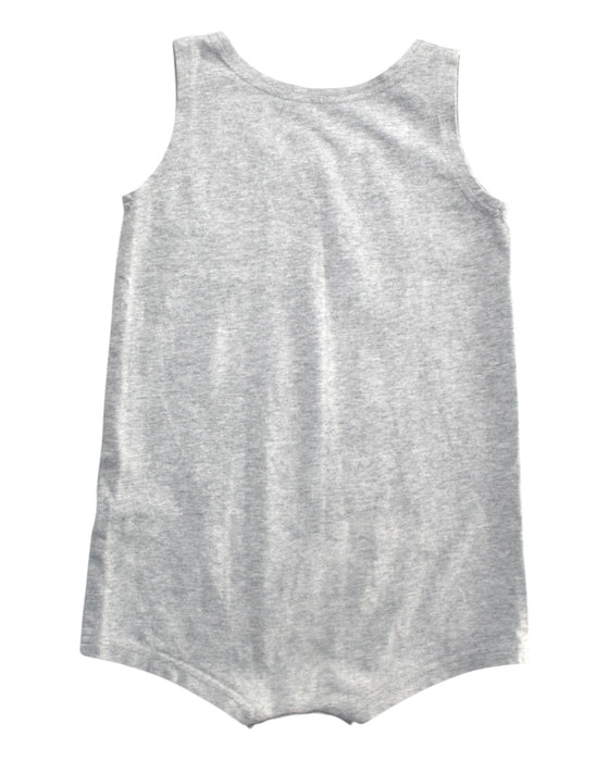 A Grey Sleeveless Rompers from Le Petit Society in size 12-18M for boy. (Back View)