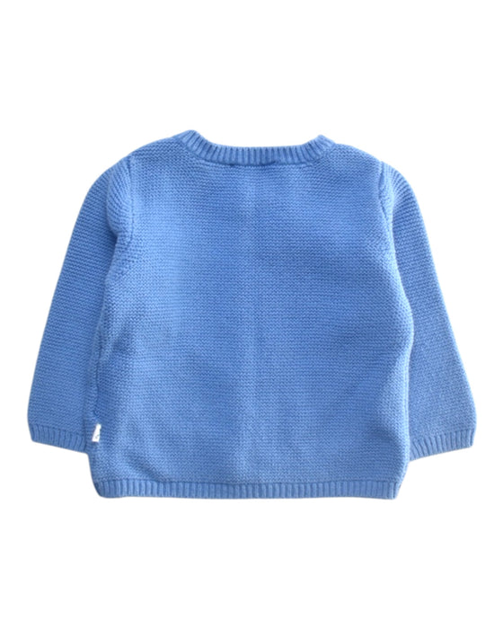 A Blue Cardigans from Jacadi in size 3-6M for girl. (Back View)