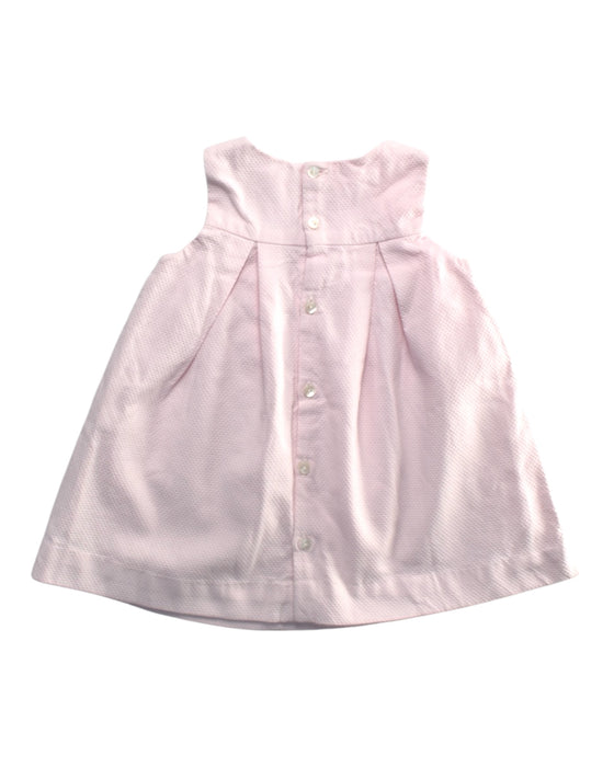 A Pink Sleeveless Dresses from Jacadi in size 6-12M for girl. (Back View)