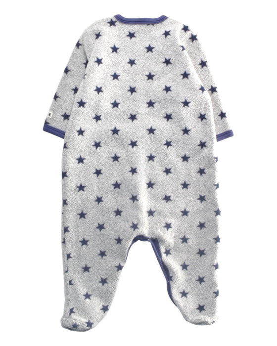 A Grey Onesies from Petit Bateau in size 3-6M for girl. (Back View)