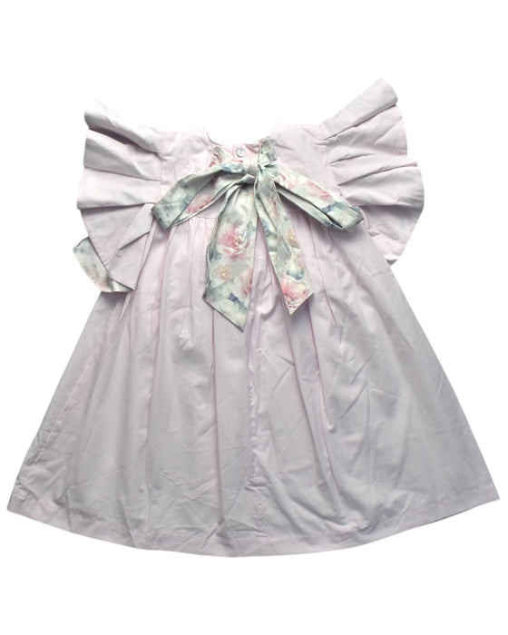A Pink Sleeveless Dresses from Benedita in size 8Y for girl. (Back View)