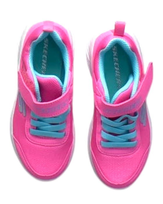 A Pink Sneakers from Skechers in size 5T for girl. (Back View)