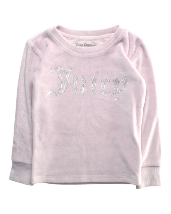 A Pink Long Sleeve Tops from Juicy Couture in size 3T for girl. (Front View)